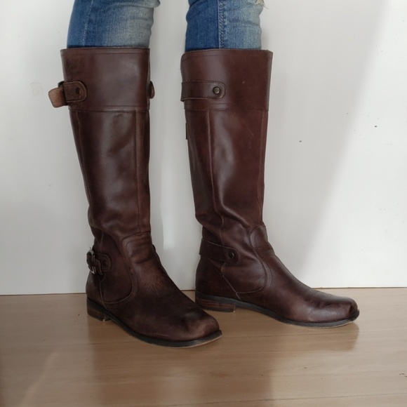 Seychelles Brown Genuine Leather tall boots - Picture 1 of 9